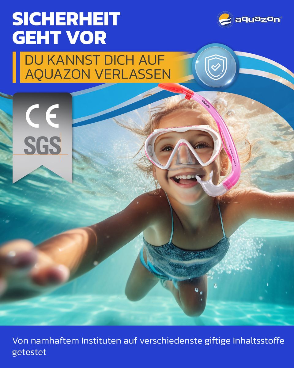 KORFU mit Schnorchel, Schnorchelset für Kinder 7-12 Jahren