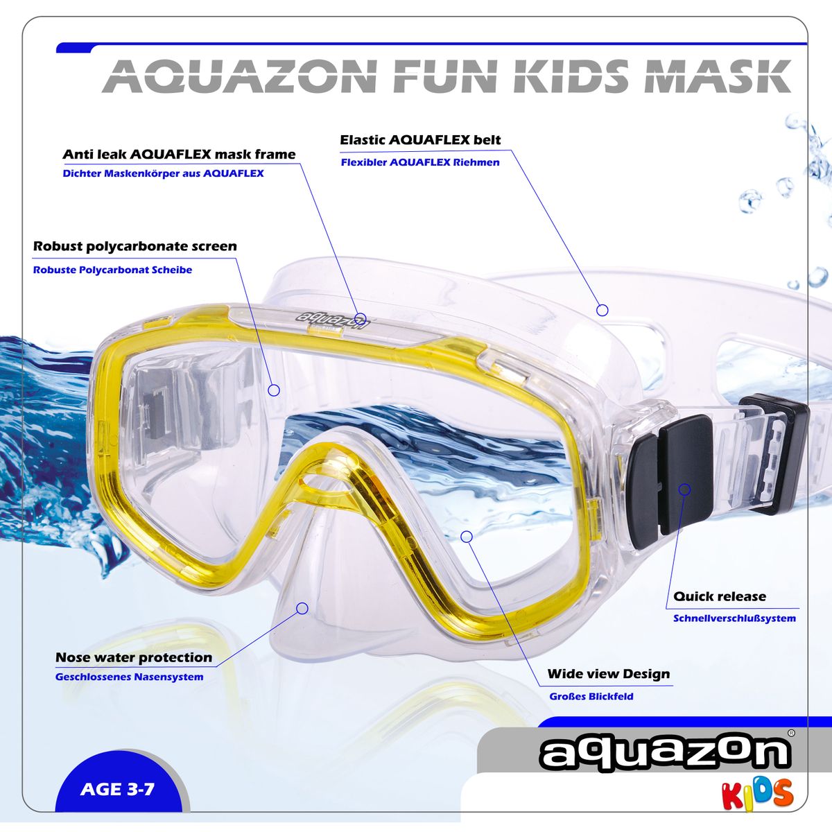 FUN mit Schnorchel, Schnorchelset, Kinder von 3-7 Jahren