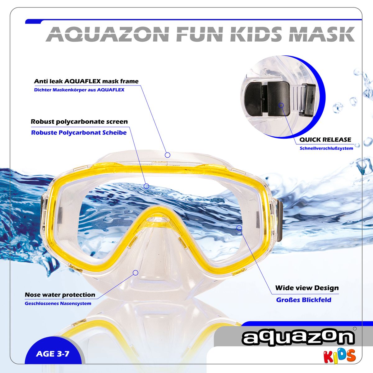 FUN mit Schnorchel, Schnorchelset, Kinder von 3-7 Jahren