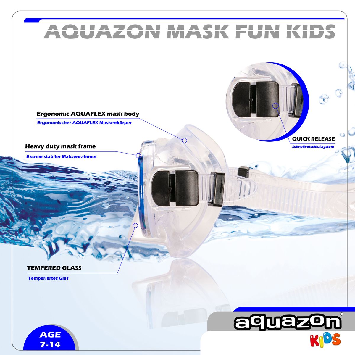 FUN mit Schnorchel, Schnorchelset, Kinder von 3-7 Jahren