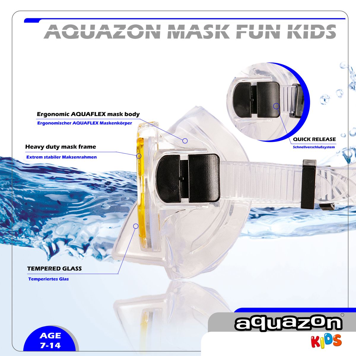 FUN mit Schnorchel, Schnorchelset, Kinder von 3-7 Jahren