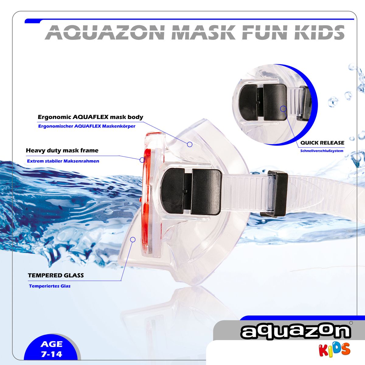 FUN mit Schnorchel, Schnorchelset, Kinder von 3-7 Jahren