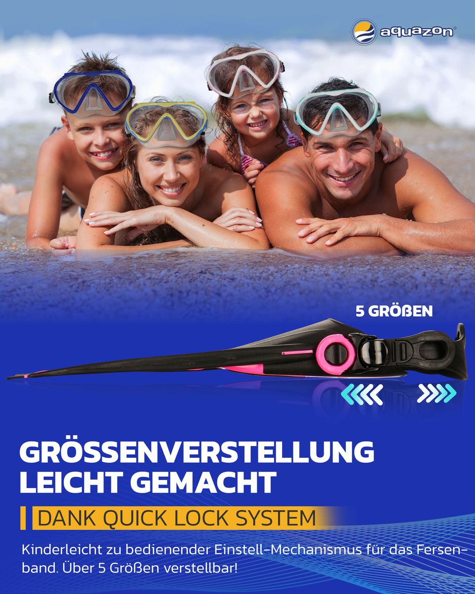 ALICANTE Schwimmflossen, Schnorchelflossen, Taucherflossen