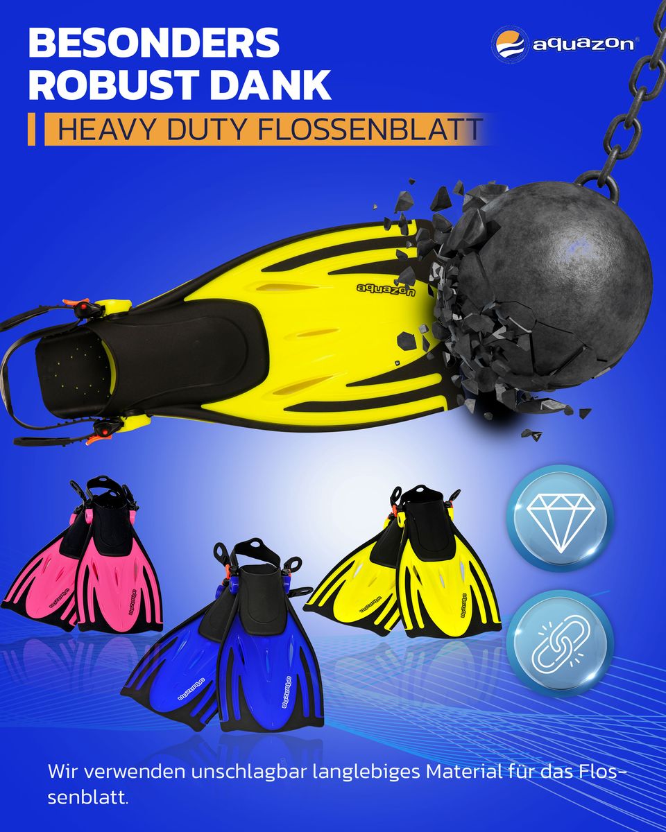 ALICANTE Schwimmflossen, Schnorchelflossen, Taucherflossen