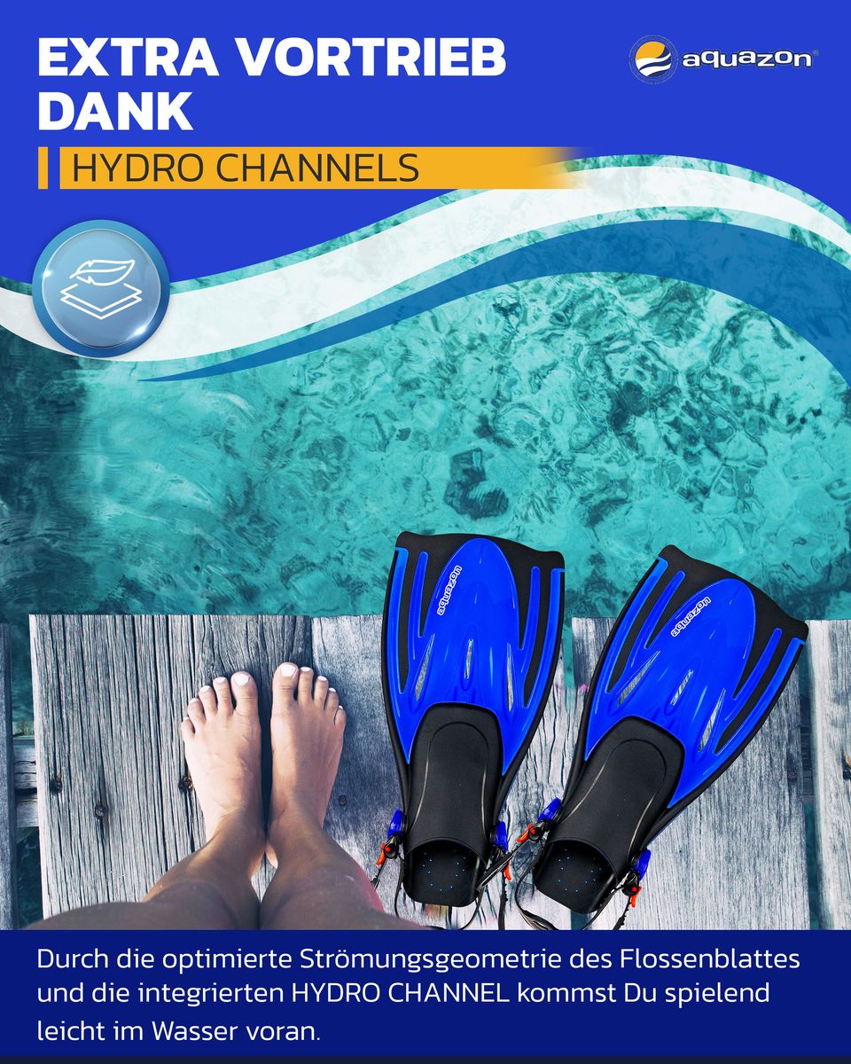 ALICANTE Schwimmflossen, Schnorchelflossen, Taucherflossen