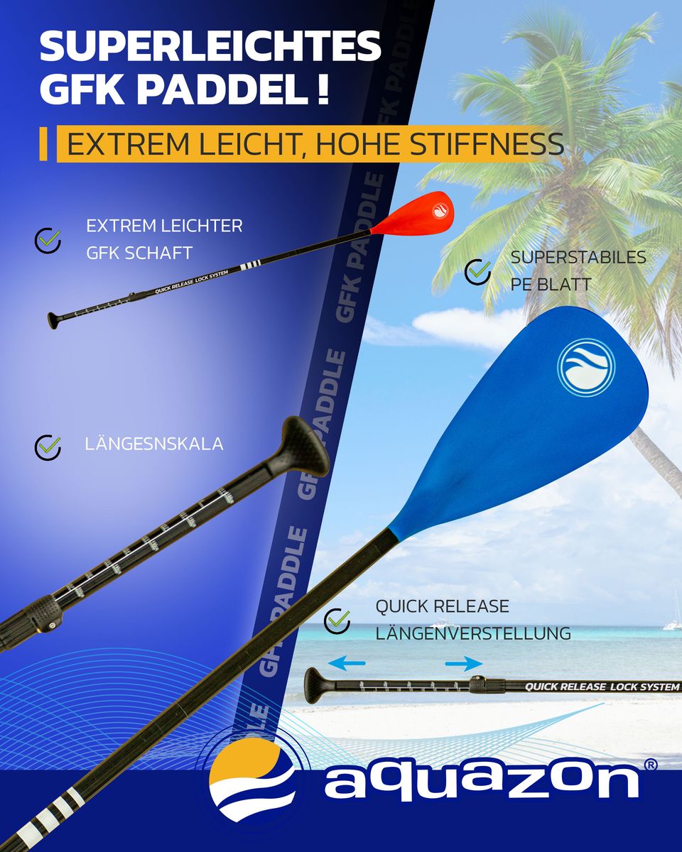 SUP Stand up Paddling Board BREEZE WINDOW 325 10'8 GFK Paddel Allround