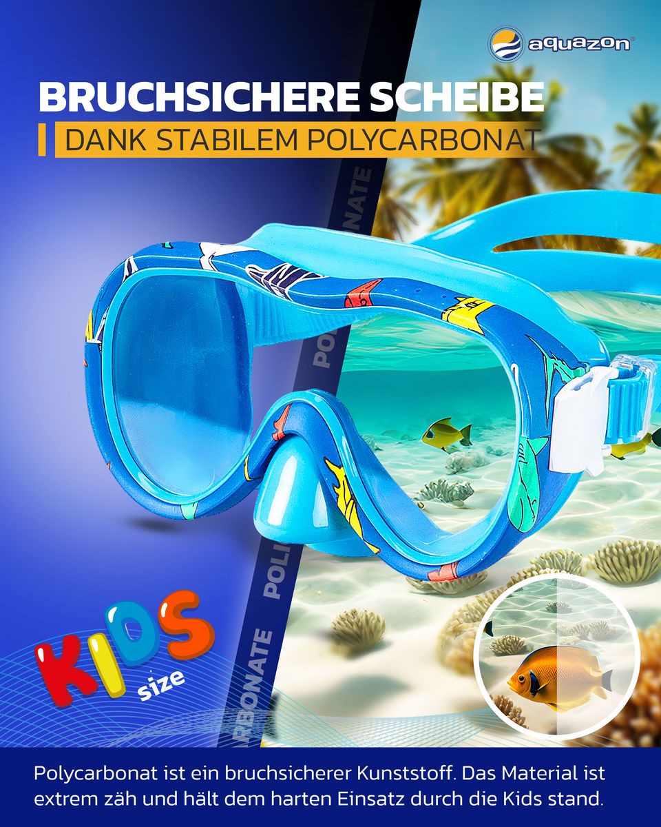 KIDS, Schnorchelbrille für Kinder 3-7 Jahre