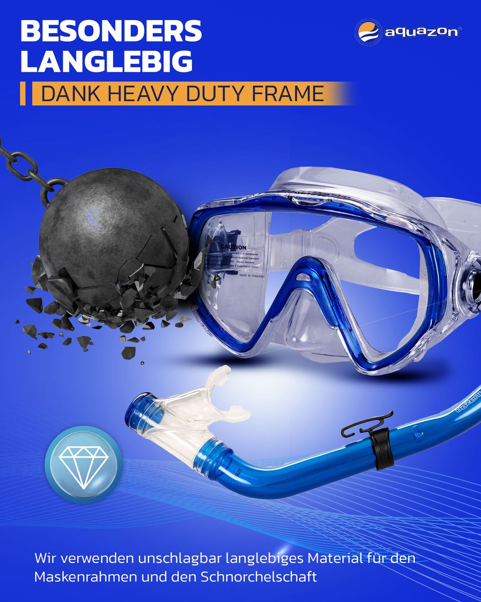 MIAMI mit Schnorchel und Flossen, Schnorchelset, für Kinder