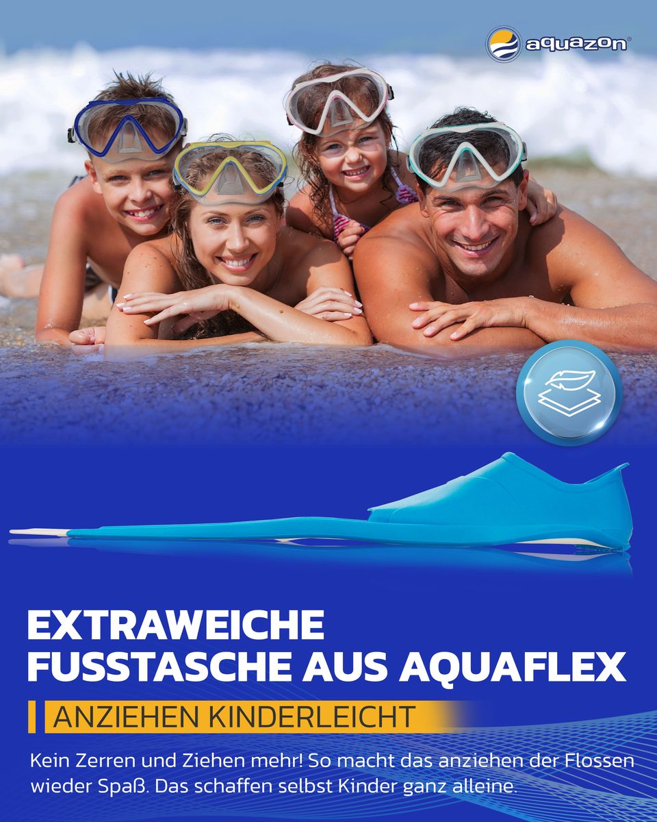 FLIPPER Robuste Schnorchel- Schwimmflossen für Kinder, Damen