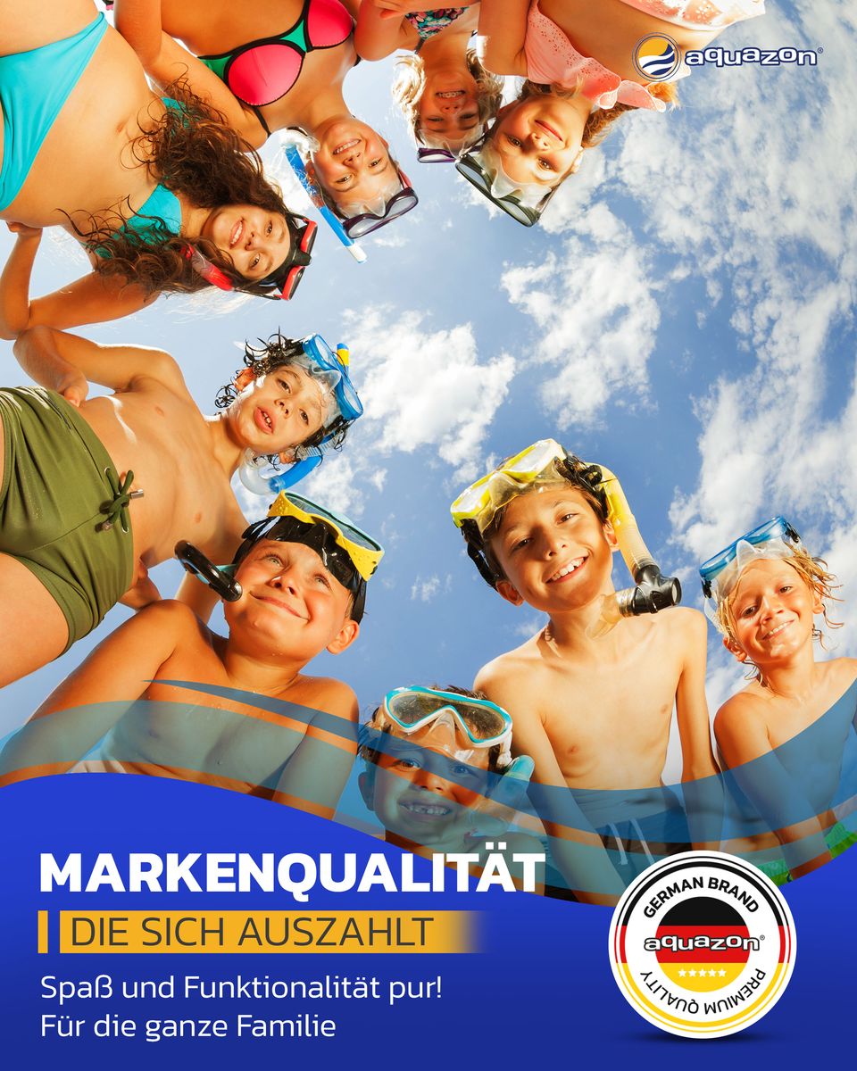 AQUAZON KIDS preisgünstiges Schnorchelset für Kinder von 4-9 Jahren