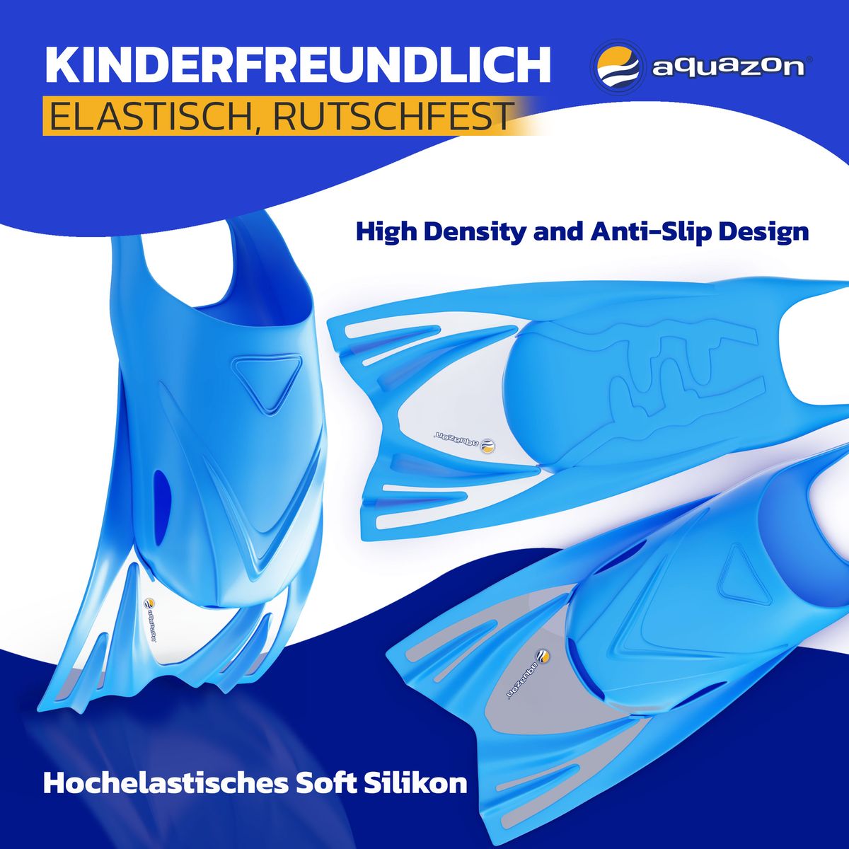 Kinder Schwimmflossen JOY, leicht anzuziehen in Größen 28 - 35