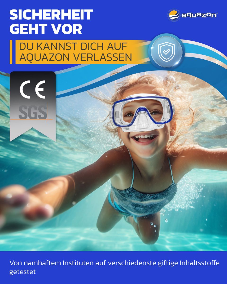 FUN Schnorchelbrille für Kinder 3-7 Jahre, tolle Passform, sehr robust