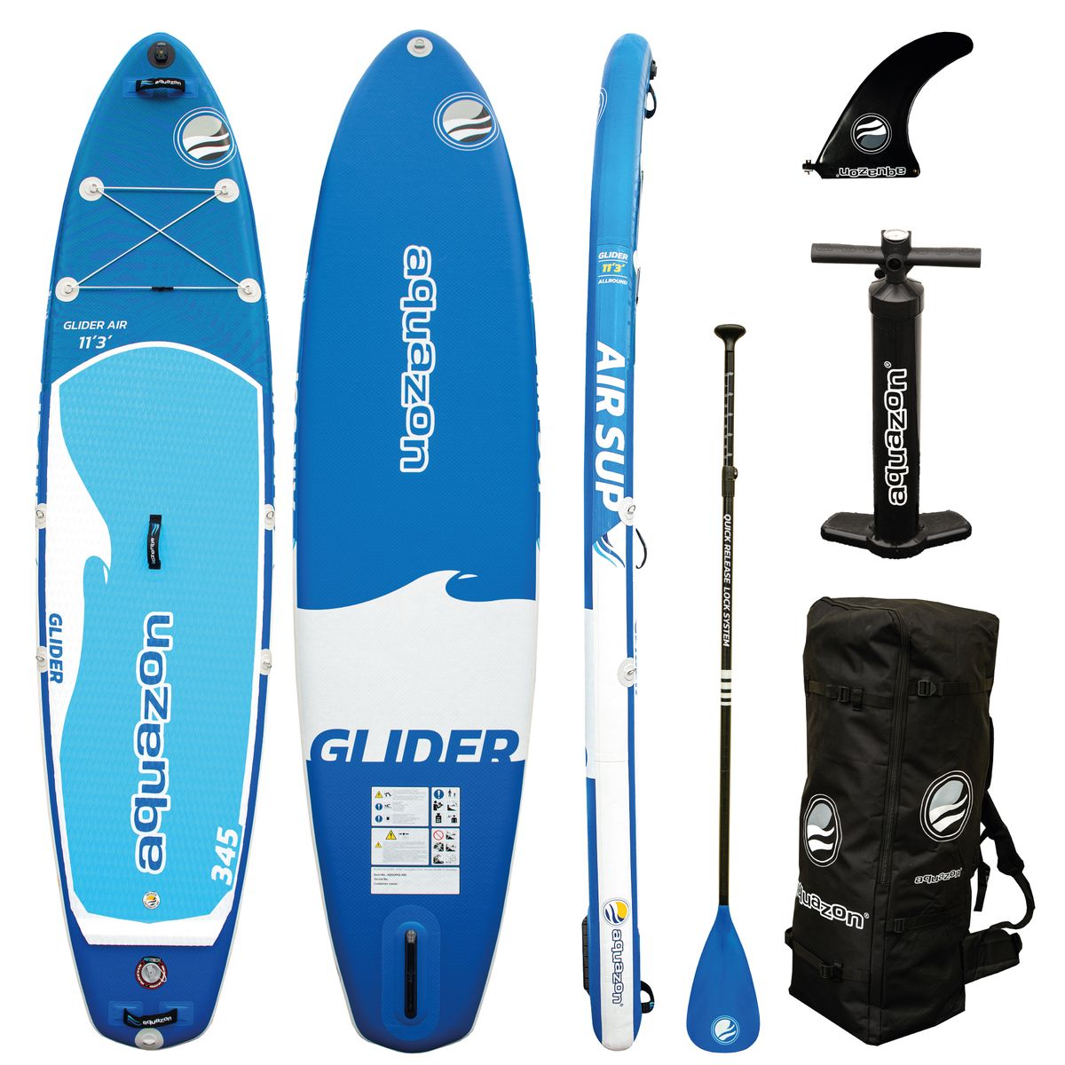 SUP Stand up Paddling Board GLIDER AIR 345 11'3 GFK Paddel Allrounder