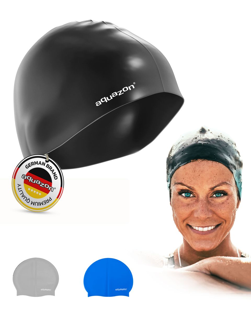 AQUAZON Premium Badekappe Damen, Herren für Erwachsene