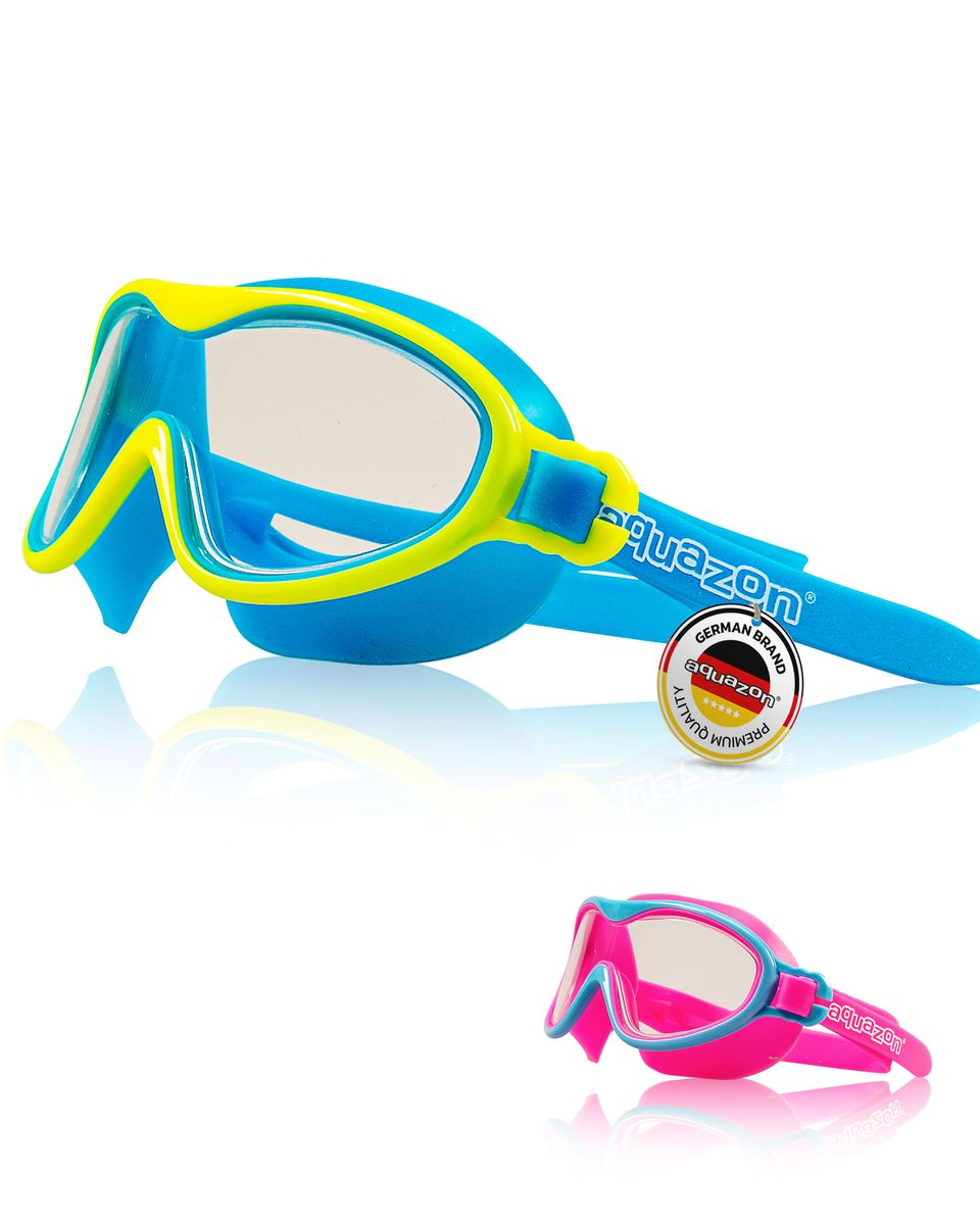 WAVE Junior Kinder Schwimmbrille, Schnorchelbrille, 3-7 Jahre