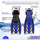 AQUAZON BARRACUDA Schwimmflossen, Schnorchelflossen