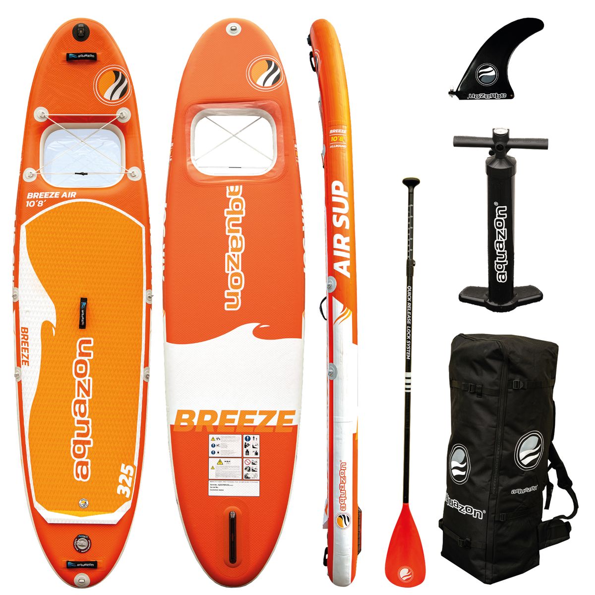 SUP Stand up Paddling Board BREEZE WINDOW 325 10'8 GFK Paddel Allrounder