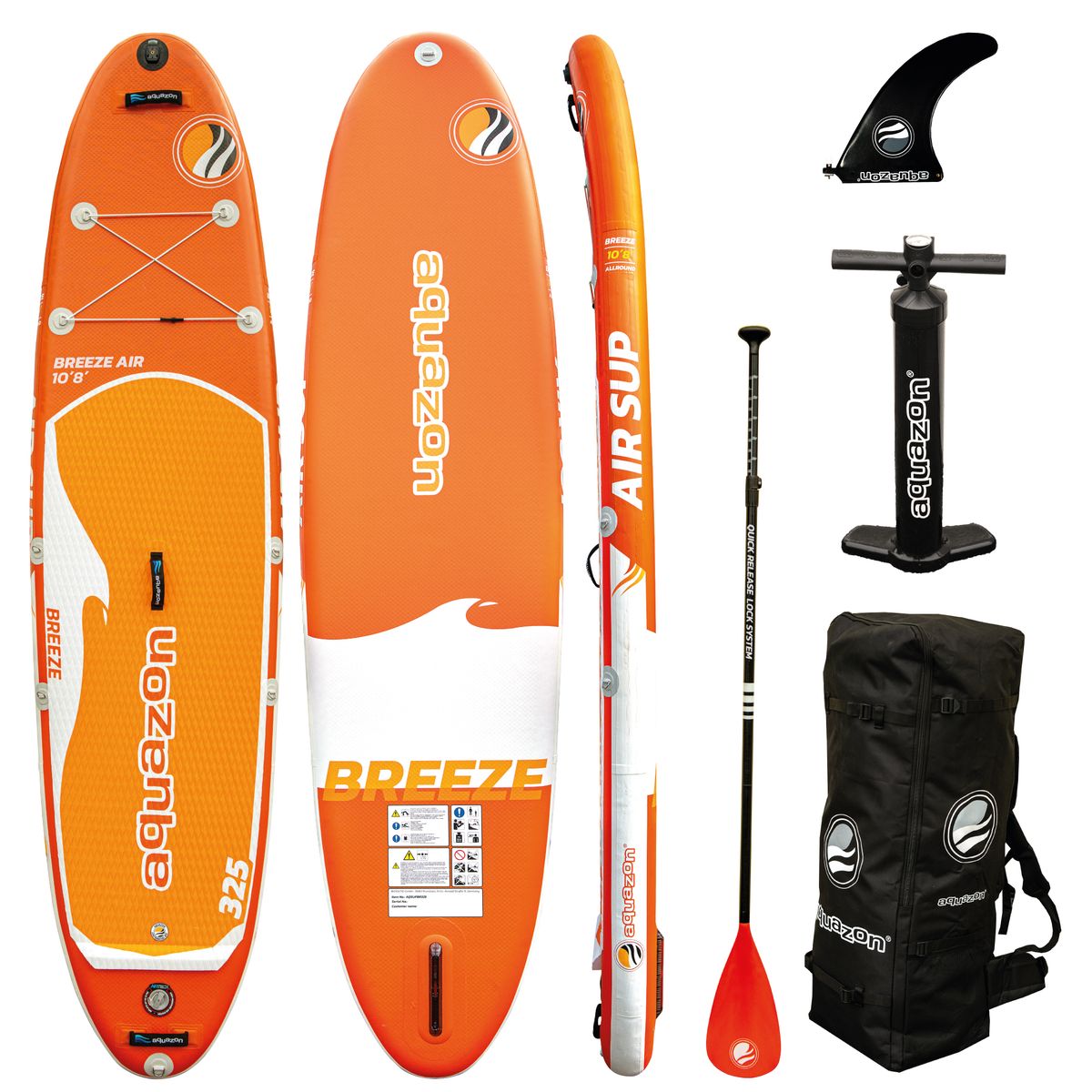 SUP Stand up Paddling Board BREEZE AIR 325 10'8 GFK Paddel Allrounder