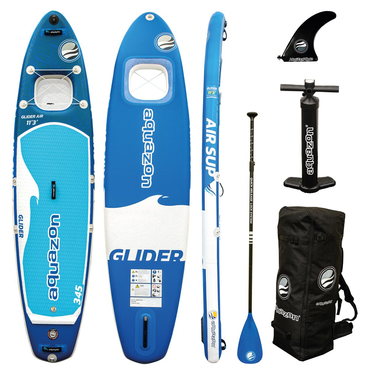 SUP Stand up Paddling Board GLIDER WINDOW 345 11'3 GFK Paddel Allrounder